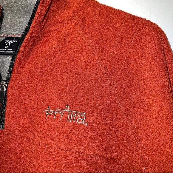 Y2K Vintage PrAna quarter zip knit red pullover jacket gorpcore - Picture 5 of 8